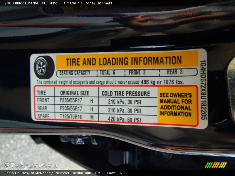 Ming Blue Metallic / Cocoa/Cashmere 2008 Buick Lucerne CXL