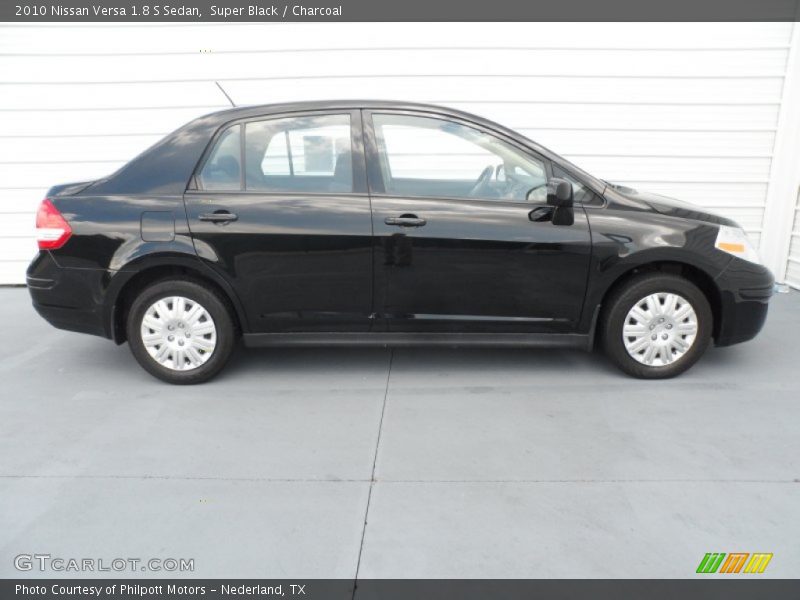 Super Black / Charcoal 2010 Nissan Versa 1.8 S Sedan