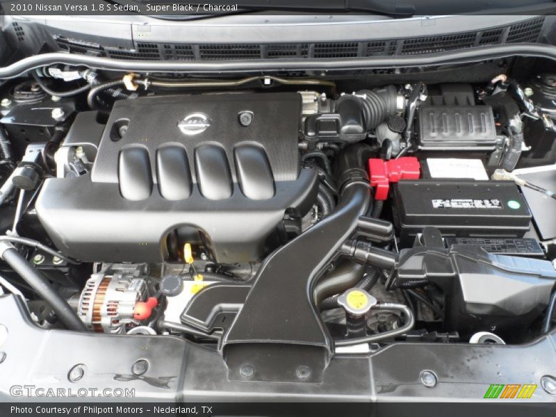Super Black / Charcoal 2010 Nissan Versa 1.8 S Sedan