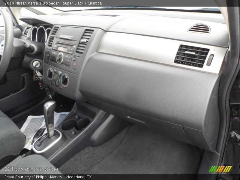 Super Black / Charcoal 2010 Nissan Versa 1.8 S Sedan