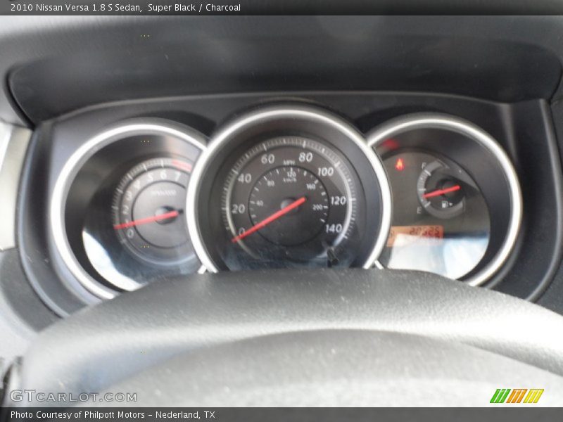 Super Black / Charcoal 2010 Nissan Versa 1.8 S Sedan