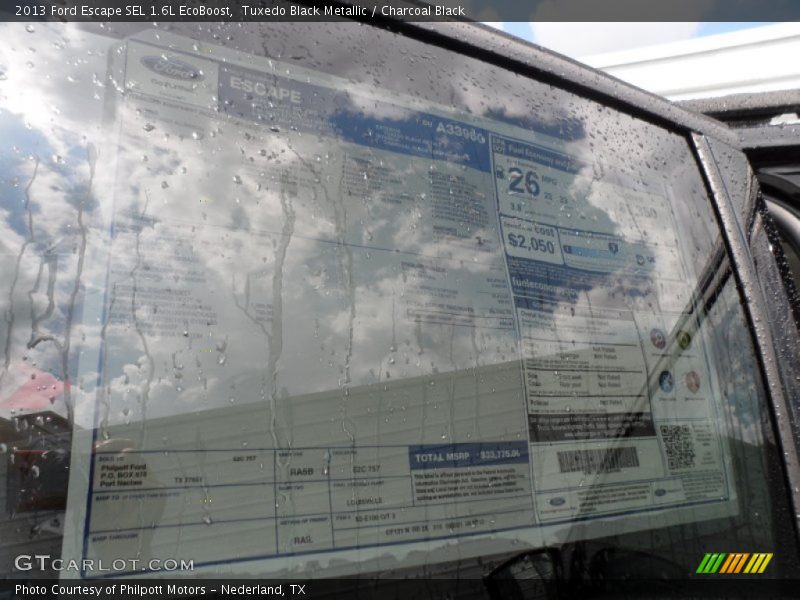 Tuxedo Black Metallic / Charcoal Black 2013 Ford Escape SEL 1.6L EcoBoost