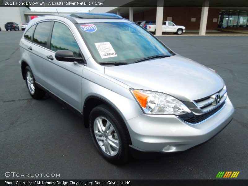 Alabaster Silver Metallic / Gray 2011 Honda CR-V EX