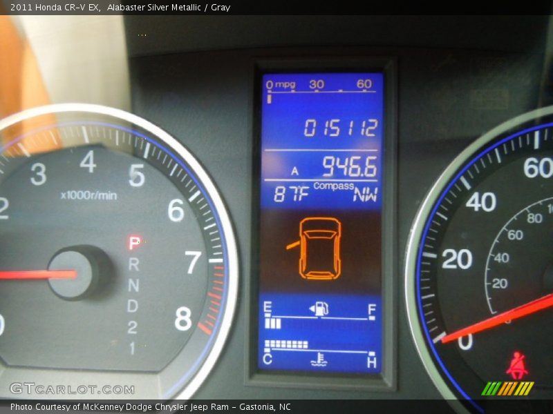 Alabaster Silver Metallic / Gray 2011 Honda CR-V EX