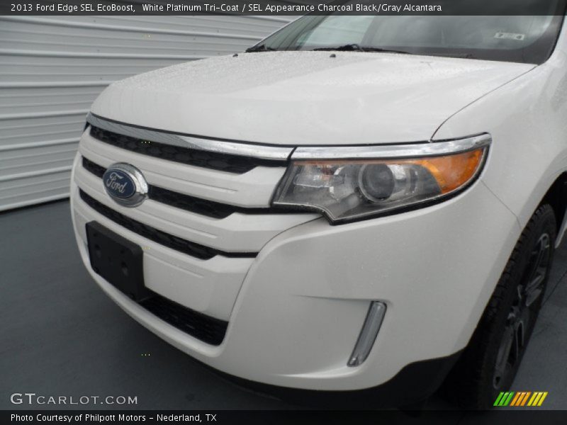 White Platinum Tri-Coat / SEL Appearance Charcoal Black/Gray Alcantara 2013 Ford Edge SEL EcoBoost