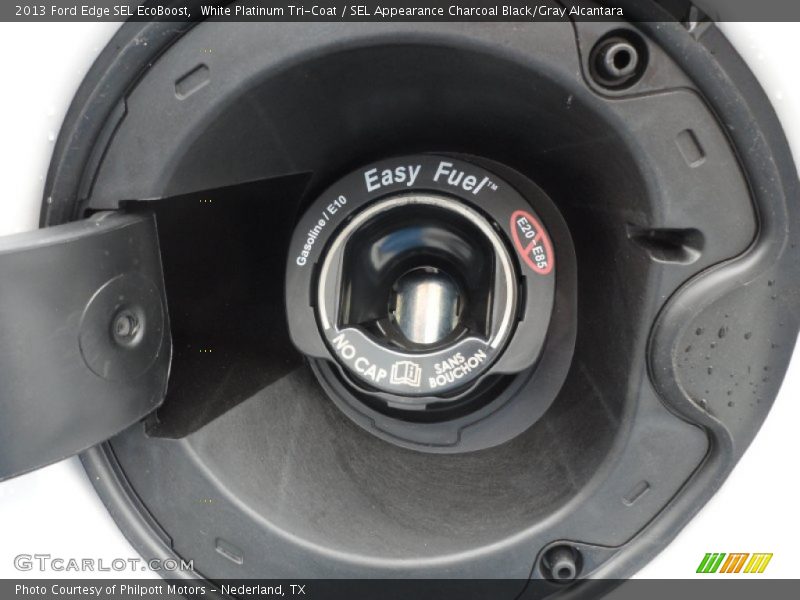 White Platinum Tri-Coat / SEL Appearance Charcoal Black/Gray Alcantara 2013 Ford Edge SEL EcoBoost