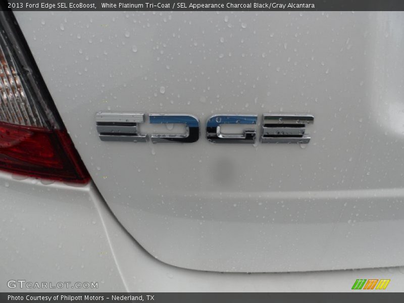 White Platinum Tri-Coat / SEL Appearance Charcoal Black/Gray Alcantara 2013 Ford Edge SEL EcoBoost