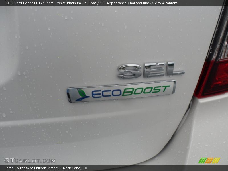 White Platinum Tri-Coat / SEL Appearance Charcoal Black/Gray Alcantara 2013 Ford Edge SEL EcoBoost