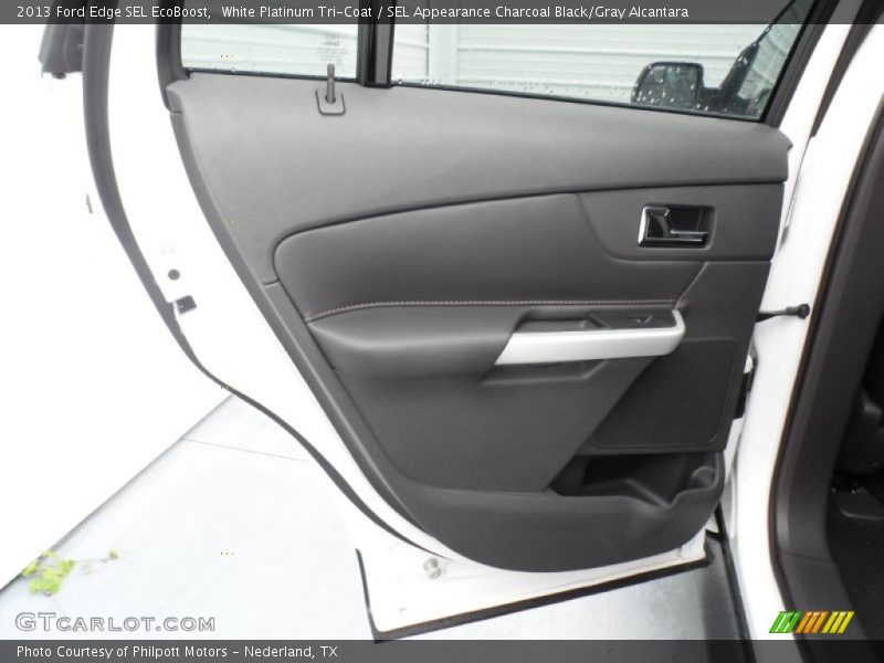 White Platinum Tri-Coat / SEL Appearance Charcoal Black/Gray Alcantara 2013 Ford Edge SEL EcoBoost