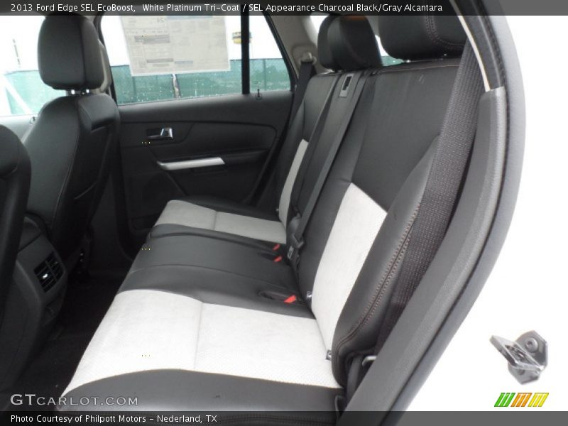 White Platinum Tri-Coat / SEL Appearance Charcoal Black/Gray Alcantara 2013 Ford Edge SEL EcoBoost