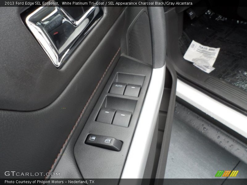 White Platinum Tri-Coat / SEL Appearance Charcoal Black/Gray Alcantara 2013 Ford Edge SEL EcoBoost