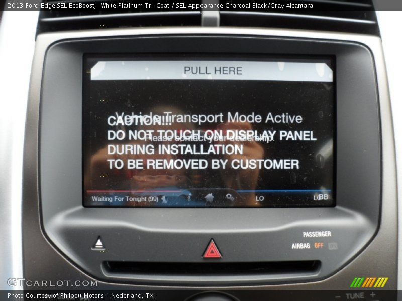 White Platinum Tri-Coat / SEL Appearance Charcoal Black/Gray Alcantara 2013 Ford Edge SEL EcoBoost