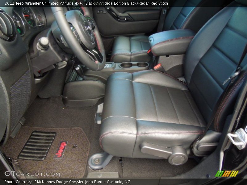 Black / Altitude Edition Black/Radar Red Stitch 2012 Jeep Wrangler Unlimited Altitude 4x4