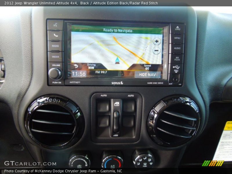 Black / Altitude Edition Black/Radar Red Stitch 2012 Jeep Wrangler Unlimited Altitude 4x4