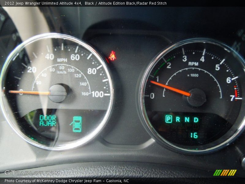 Black / Altitude Edition Black/Radar Red Stitch 2012 Jeep Wrangler Unlimited Altitude 4x4