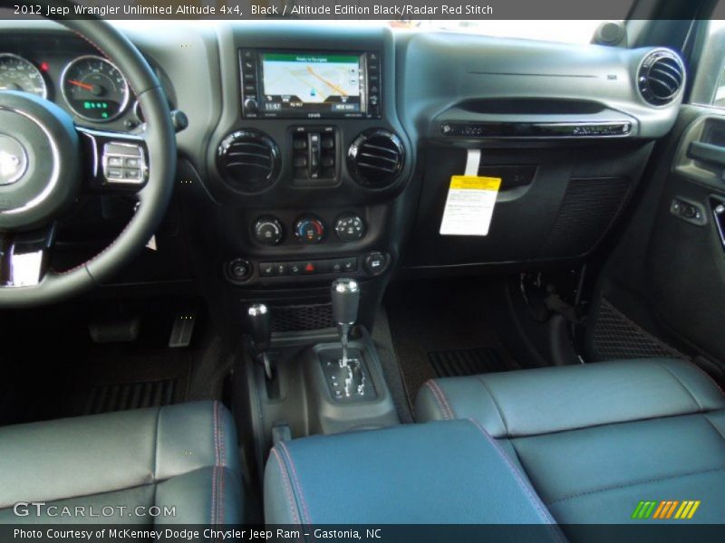 Black / Altitude Edition Black/Radar Red Stitch 2012 Jeep Wrangler Unlimited Altitude 4x4