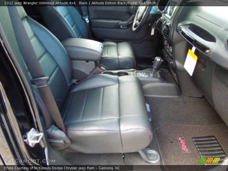 Black / Altitude Edition Black/Radar Red Stitch 2012 Jeep Wrangler Unlimited Altitude 4x4