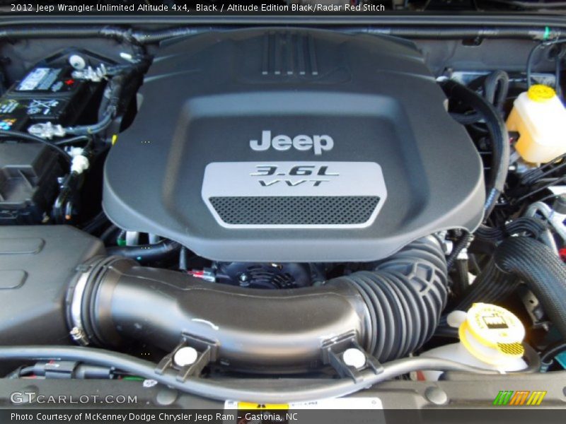  2012 Wrangler Unlimited Altitude 4x4 Engine - 3.6 Liter DOHC 24-Valve VVT Pentastar V6
