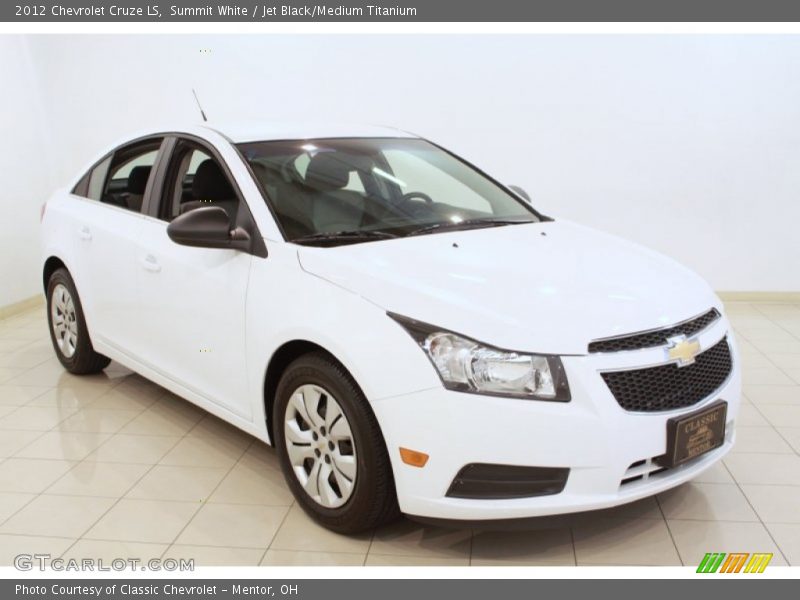 Summit White / Jet Black/Medium Titanium 2012 Chevrolet Cruze LS