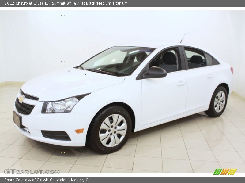 Summit White / Jet Black/Medium Titanium 2012 Chevrolet Cruze LS