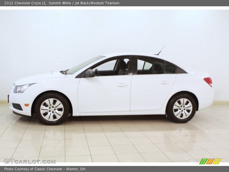 Summit White / Jet Black/Medium Titanium 2012 Chevrolet Cruze LS