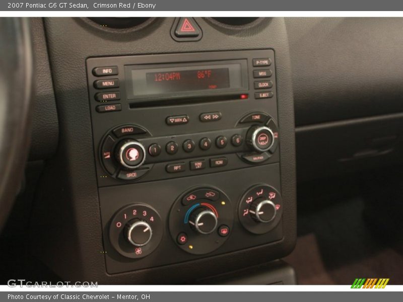 Crimson Red / Ebony 2007 Pontiac G6 GT Sedan