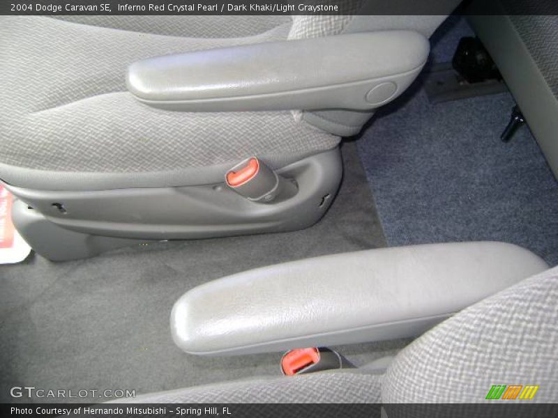 Inferno Red Crystal Pearl / Dark Khaki/Light Graystone 2004 Dodge Caravan SE