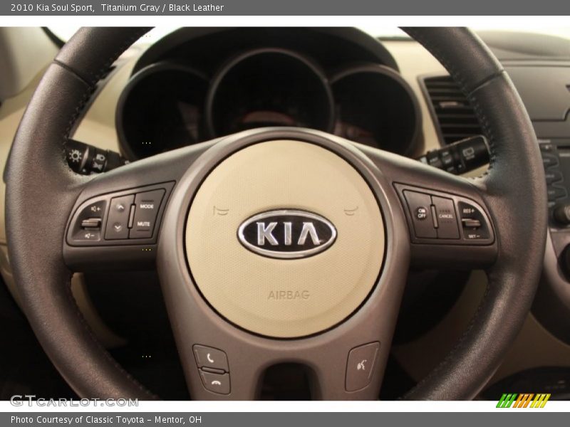 Titanium Gray / Black Leather 2010 Kia Soul Sport