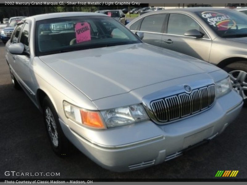 Silver Frost Metallic / Light Graphite Grey 2002 Mercury Grand Marquis GS