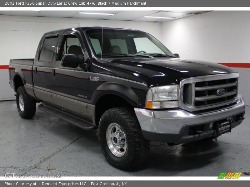 Black / Medium Parchment 2002 Ford F350 Super Duty Lariat Crew Cab 4x4