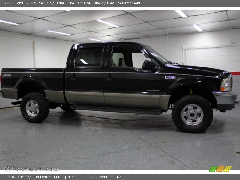 Black / Medium Parchment 2002 Ford F350 Super Duty Lariat Crew Cab 4x4