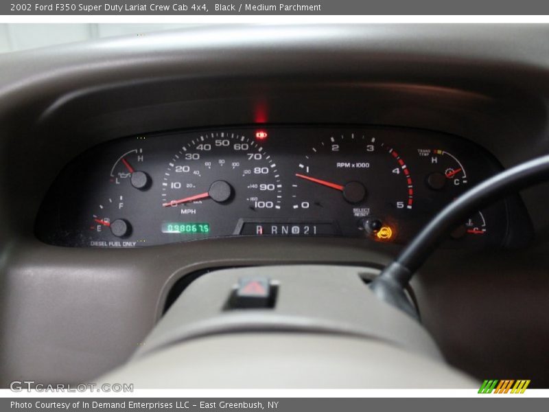 Black / Medium Parchment 2002 Ford F350 Super Duty Lariat Crew Cab 4x4