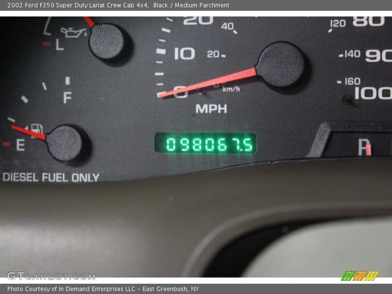 Black / Medium Parchment 2002 Ford F350 Super Duty Lariat Crew Cab 4x4