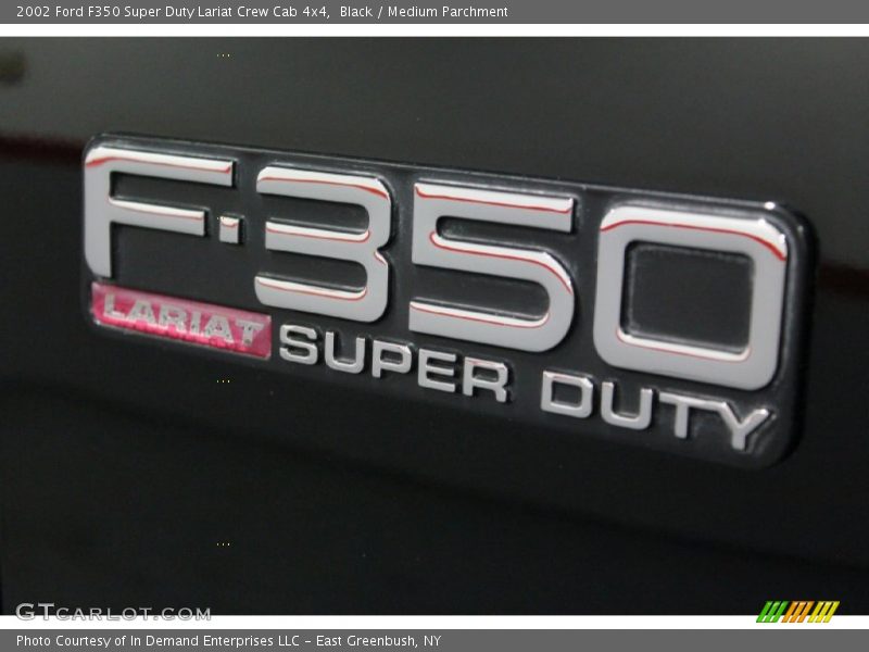 Black / Medium Parchment 2002 Ford F350 Super Duty Lariat Crew Cab 4x4