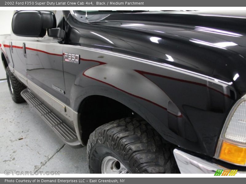 Black / Medium Parchment 2002 Ford F350 Super Duty Lariat Crew Cab 4x4