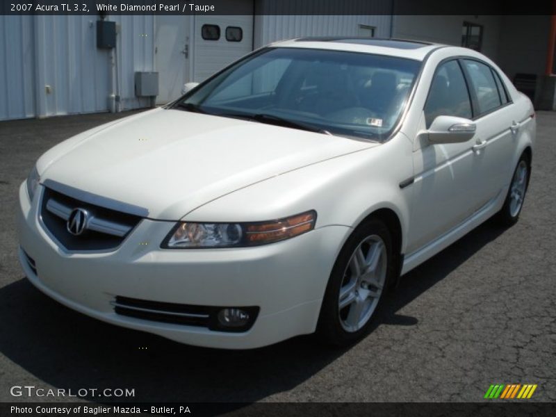 White Diamond Pearl / Taupe 2007 Acura TL 3.2