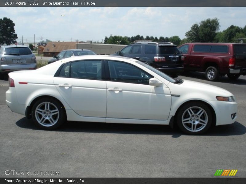 White Diamond Pearl / Taupe 2007 Acura TL 3.2