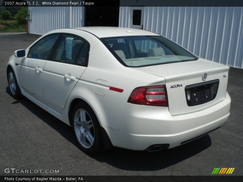 White Diamond Pearl / Taupe 2007 Acura TL 3.2