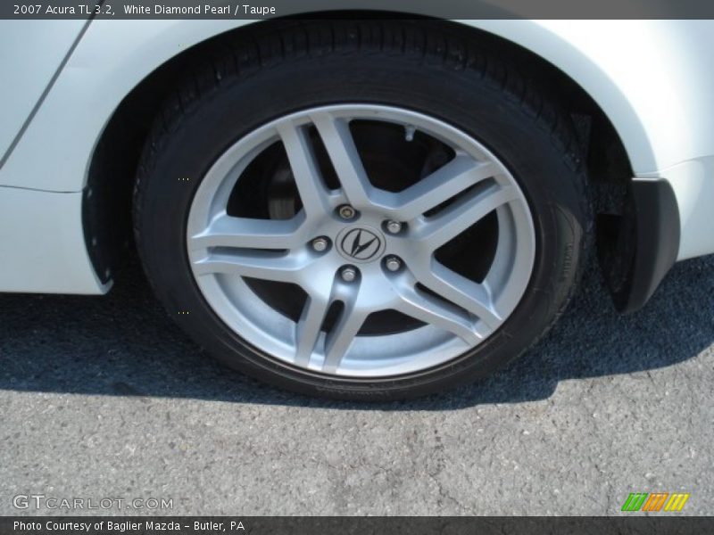 White Diamond Pearl / Taupe 2007 Acura TL 3.2