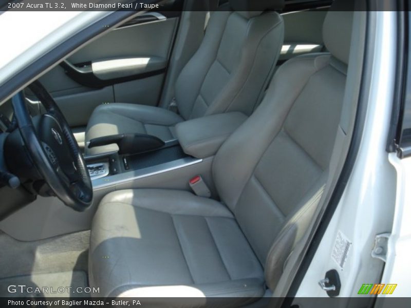 White Diamond Pearl / Taupe 2007 Acura TL 3.2