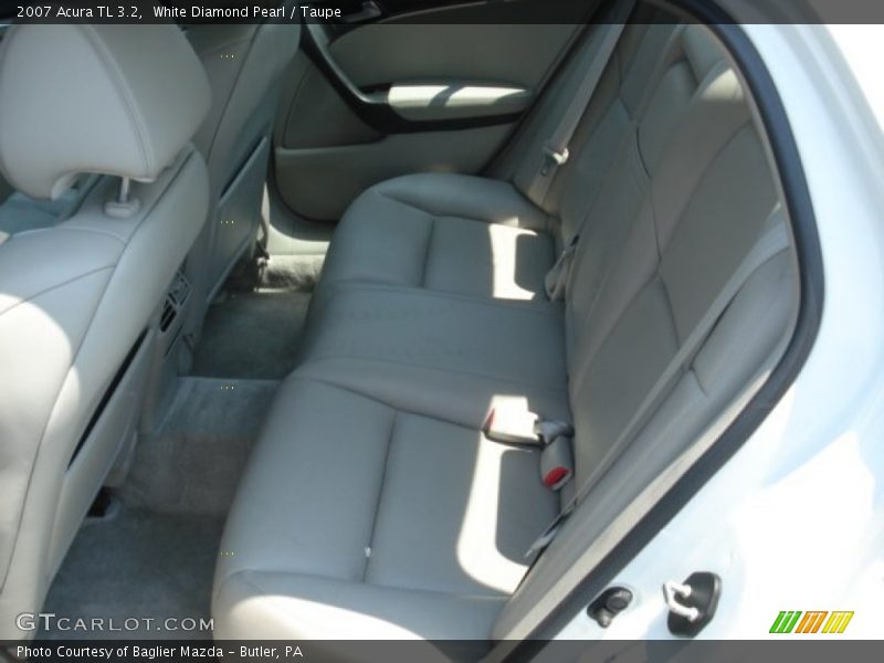 White Diamond Pearl / Taupe 2007 Acura TL 3.2