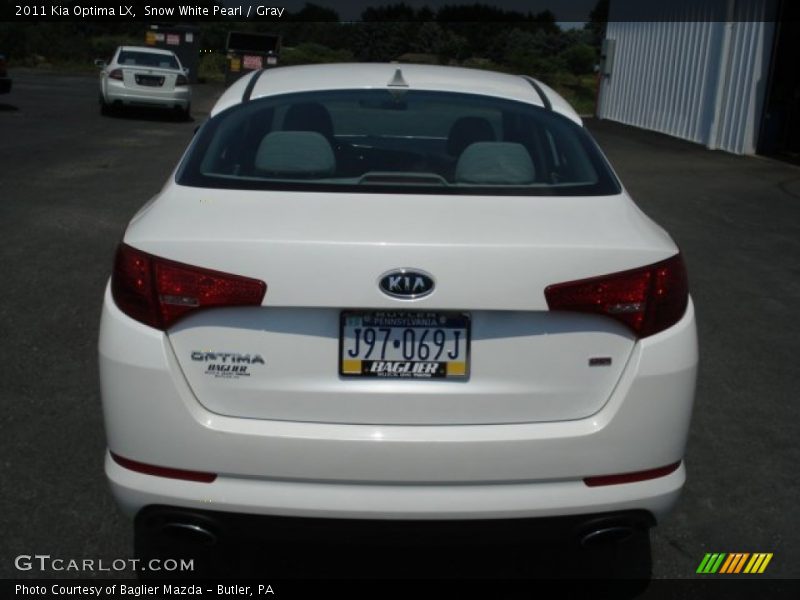 Snow White Pearl / Gray 2011 Kia Optima LX