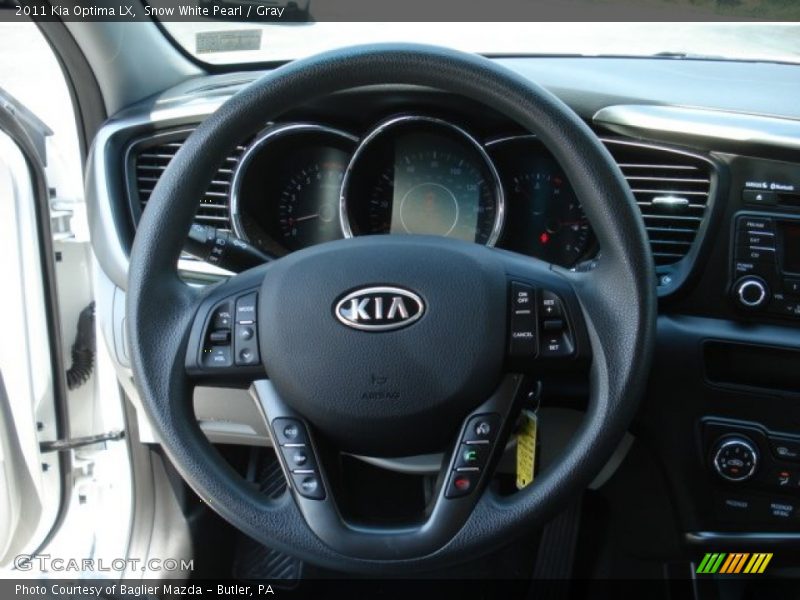 Snow White Pearl / Gray 2011 Kia Optima LX