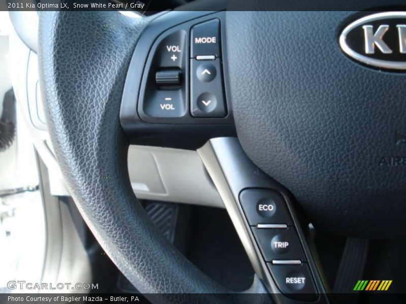 Snow White Pearl / Gray 2011 Kia Optima LX