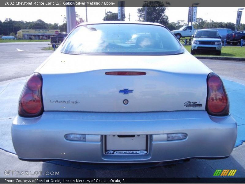 Galaxy Silver Metallic / Ebony 2002 Chevrolet Monte Carlo LS