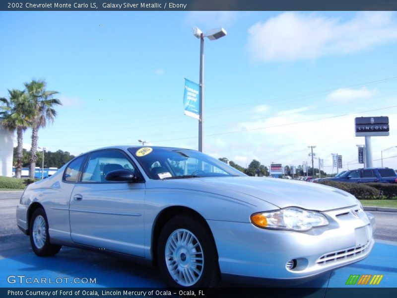 Galaxy Silver Metallic / Ebony 2002 Chevrolet Monte Carlo LS