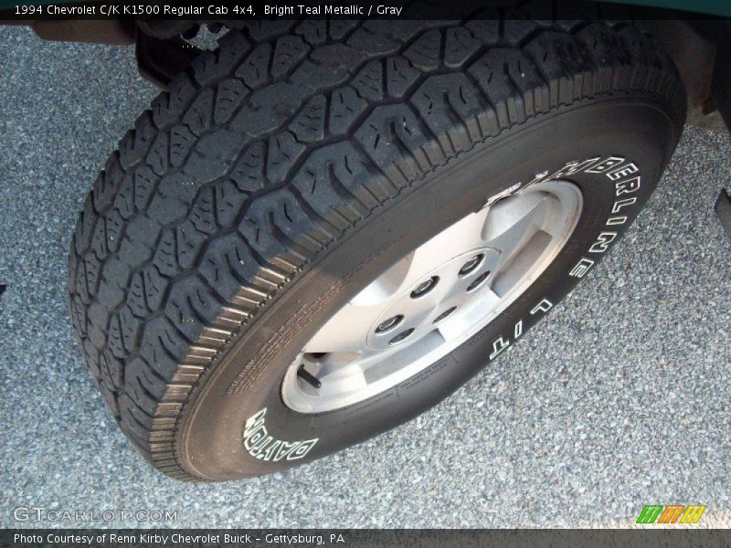 Bright Teal Metallic / Gray 1994 Chevrolet C/K K1500 Regular Cab 4x4