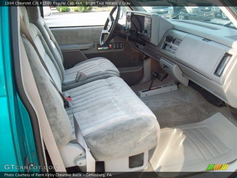 Bright Teal Metallic / Gray 1994 Chevrolet C/K K1500 Regular Cab 4x4