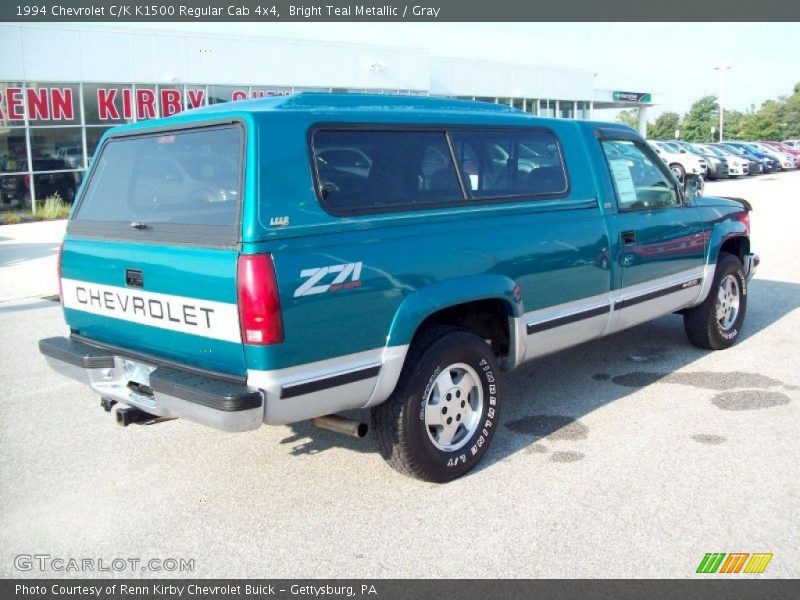 Bright Teal Metallic / Gray 1994 Chevrolet C/K K1500 Regular Cab 4x4