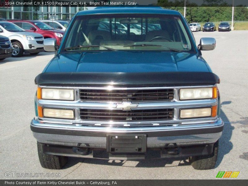 Bright Teal Metallic / Gray 1994 Chevrolet C/K K1500 Regular Cab 4x4